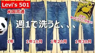 163：【1年3ヵ月】Levi's 501 米国流通　週１で洗ってみた　リーバイス