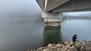 Fishing Under a Bridge in the Fog!!!