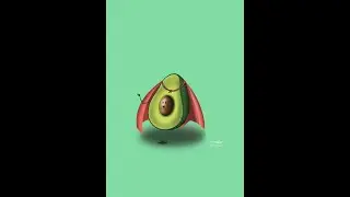 Super Avocado 🥑 drawing using Procreate on iPadpro #ipadpro #procreate