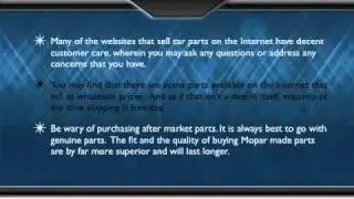 Where to Find OEM Mopar Parts Using Your Computer