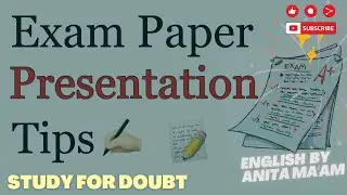 Class-X |  Exam Paper Presentation Tips | Good Wishes | For English Exam | CBSE | Study for Doubt