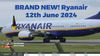 BRAND NEW! Ryanair Arrived from Boeing factory 12/06/24 Boeing 737 MAX 8-200 EI-IJT Landed 12:55
