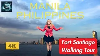Walking Tour 4K Philippines, Manila, Fort Santiago: Walk Through Manila's Heritage Site Travel Vlog