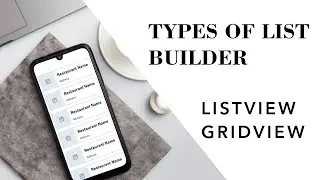 Flutter Diffrent Types of List Builders | Flutter Tutorials for ListView Builder And GridViewBuilder