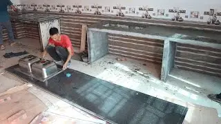 Machining and Complete Granite ─ Install Kitchen Table Have Sink With Big Granite| Mykorest