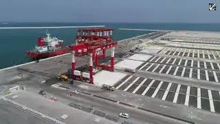 MAAGAN offloading new ZPMC cranes at Haifa Port