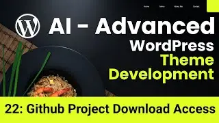 WordPress Theme Development From Scratch | Restaurant Food | Github Project Access #22