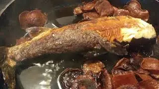 PEPPERONI ALLAGASH BROOK TROUT COOKING