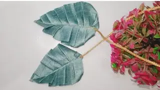 Fabric Leaf Making at Home 🌿 | Easy Cloth Leaf Craft for Decoration | DIY Flower Leaves#latkanmaking