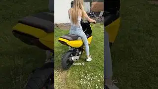 Aprilia area 51💛🩷#aprilia #scooterattack #girl #pink #scooter