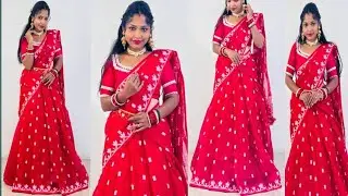 😱 साड़ी से लेहंगा बन गया?! | Lehenga Saree Draping Magic ✨