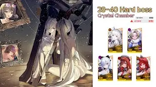 니케 하드 28-40 보스 크리스탈 체임버(전투력 667962) / Nikke hard 28-40 Boss Crystal Chamber 667k