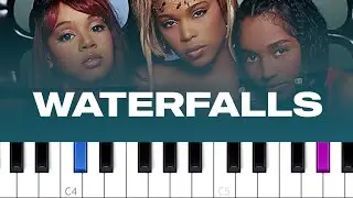 TLC - Waterfalls (piano tutorial)