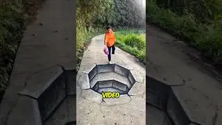Scary 3D Street Art Illusion 😱