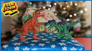Christmas Toys Adventure - How To Train Your Dinosaur To Eat Healthy With Evan Storm