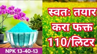 NPK 13:40:13 तयार करा स्वतः फक्त 110 रू प्रति लिटर मा. श्री. अंकुश पाटील यांच्या तंत्रज्ञानाने 