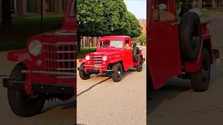 1950 Willys Jeep Pickup Truck Drive By Engine Sound Troy Traffic Jam Car Show 2025