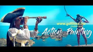 'Pirate Mel', Abstract Art Action Body Painting, Black Sea &bull; GD Films &bull; 4K Cinema