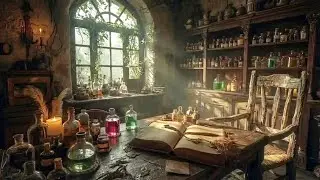 Witch’s Apothecary Ambience 🌙 3 Hours | Cozy Potion Shop for Sleep, Study & Relaxation