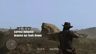 Red Dead Redemption PC 2024 - Mouse Invert Y axis issue - Keyboard controls -Rock Cover, Gatling gun