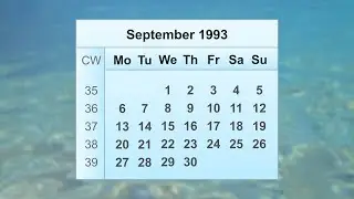 September 1993 Calendar