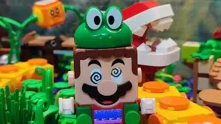 Crazy Frog Mario vs Poison Swamp Wiggler MOC