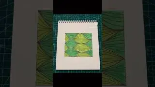 119/365  Цветной doodle 💚💚💚#drawing#art#sketchbook#рисунок#zentagleart#relaxing