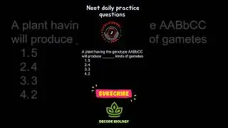 types of gametes|Inheritance and variation|neet daily practice questions