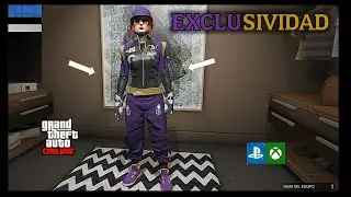 CONJUNTO MODEADO CON CATSUIT EXCLUSIVO MORADO PERSONAJE FEMINA GTA V ONLINE PS4/5 XBOX ONE/SERIES PC