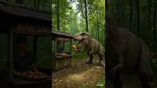 T-Rex Beli Ayam Goreng🍗|Dinosaurus Lucu di WarungHutan #TRex #AyamGoreng #DinosaurusLucu #FunnyDino