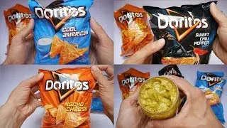 Trying American Snacks | Doritos Taste Test | Cool American, Nacho Cheese, Sweet Chili Pepper