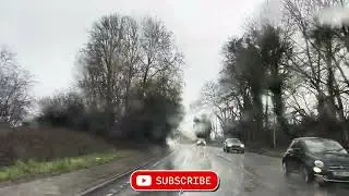 Rainy Road Trip from Luton to St Albans | A Peaceful Drive