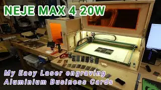 Easy Aluminum business card engraving NEJE MAX 4 E80 with jig #neje  #laserengraving #productreview
