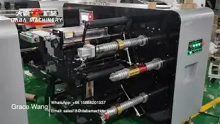 DBGFQ-370 High speed slitting rewinding machine with shear slitting system silt hot foil material
