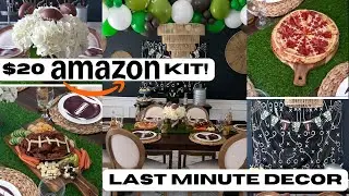 LAST MINUTE Super Bowl Party Decor! 🏈 EASY & CHEAP Amazon Kit DIY