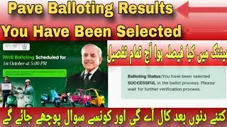 Pave Balloting Results You have been Selected You have been Select in Waiting list Meeting Details ?