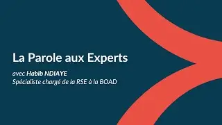La Parole aux Experts avec Habib NDIAYE, Sp&eacute;cialiste charg&eacute; de la RSE &agrave; la BOAD