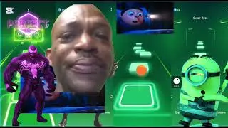 VENOM VS MINIONS FIGHTING IN TILE HOP BEATS, AMAZING GAME FUNNY MOMENT IN HOP HOP