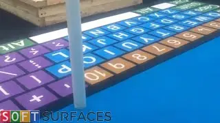 Bespoke Playground Surfacing with Graphics in Northampton, Northamptonshire | Wetpour Play Area