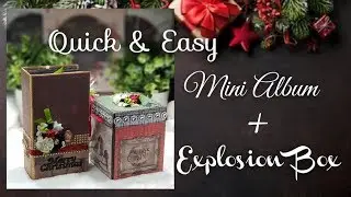Quick & Easy mini Album + Explosion Box ( Christmas Jiggles all over ) KIT available