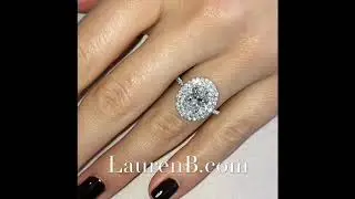 2.5 ct Oval Diamond Double Halo Engagement Ring