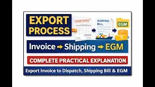 Part 2: Complete Export Process Explained | Export Invoice to Dispatch, Shipping Bill & EGM