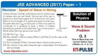 Solution of JEE Advanced 2017 Physics (Wave and Sound) P-1 Q.3