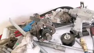 Fiat ducato leaking diesel high pressure fuel pump removal and steering rack and pinion.