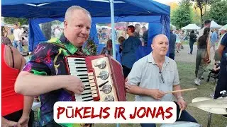 Pūkelis ir Jonas Daugų Mindauginių šventėje