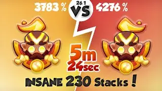 INSANE 230 Stacks MONK 5 minutes 24 seconds only 3.8k% crit | PVP Rush Royale