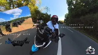 Breakfast Ride with NK Crew | Photochromic Visor for Shoei X15