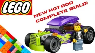 LEGO City Hot Rod Complete Build! Let's Get This Green and Purple Beast Running! Set #60485.