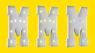 4-футовая светящаяся буква М в стиле &laquo;теплый свет&raquo; (для самостоятельного изготовления).
