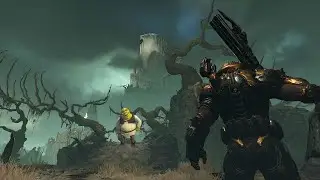 Doom Slayer Encounters Shrek in The Blood Swamps